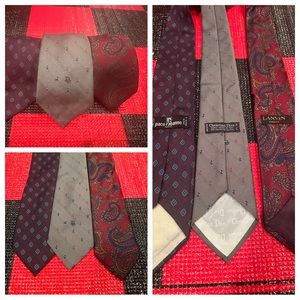 Lot of 3 Vintage Designer Men’s silk slim ties ref # 1965
Width: 3-3.5”